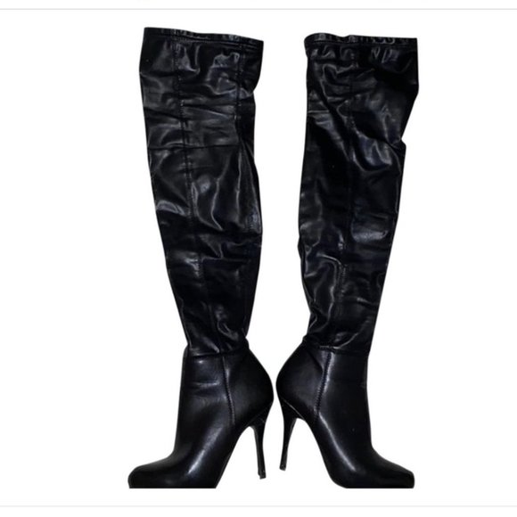 GuessOver the Knee Boots Black Sz7